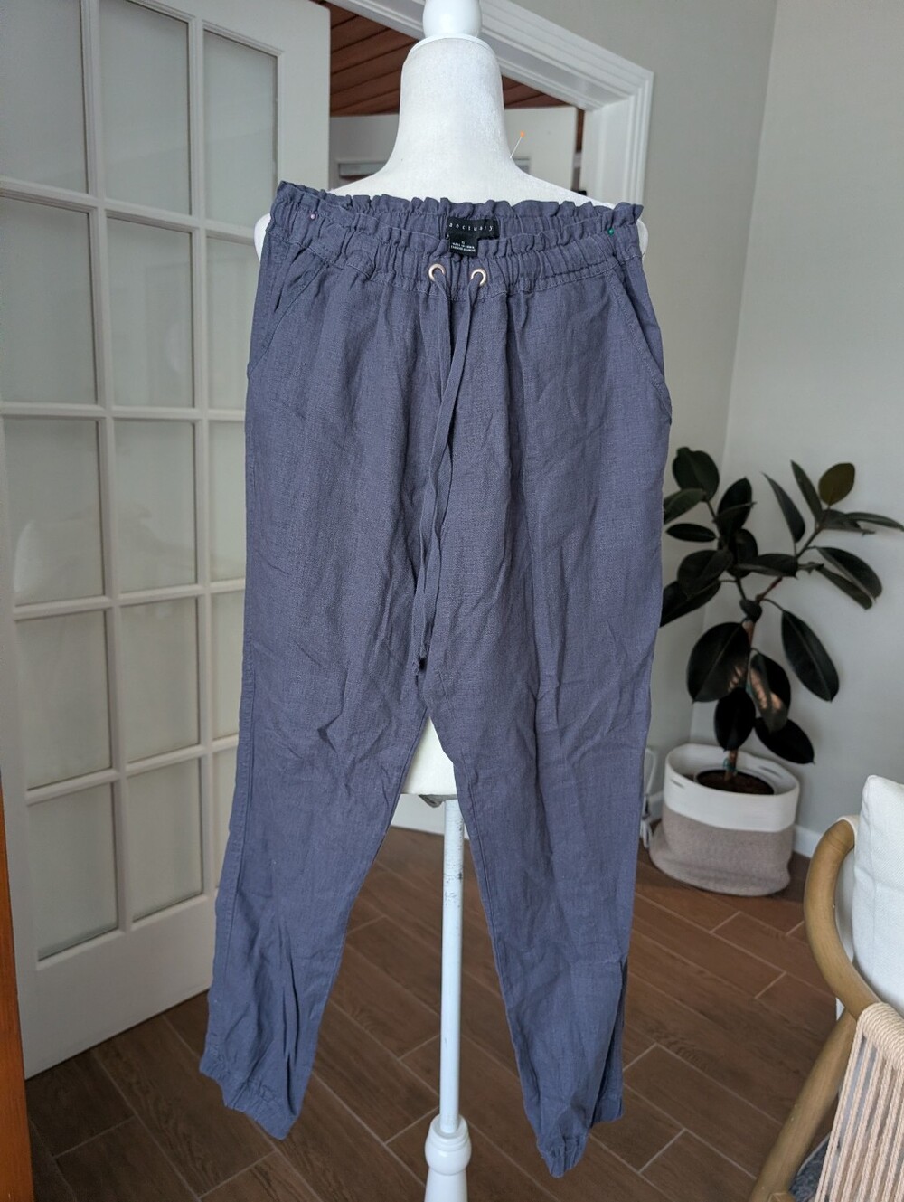 Sanctuary Linen Blend Joggers Small - Picture 7 of 9
